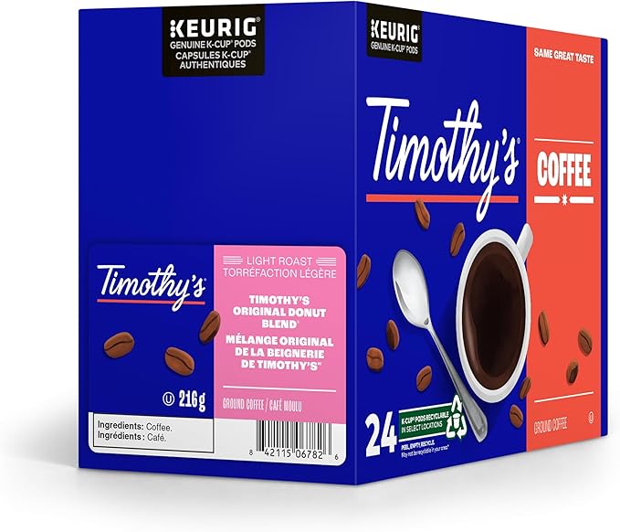 TIMOTHY'S K CUP MED RST DONUT BLEND 24 CT