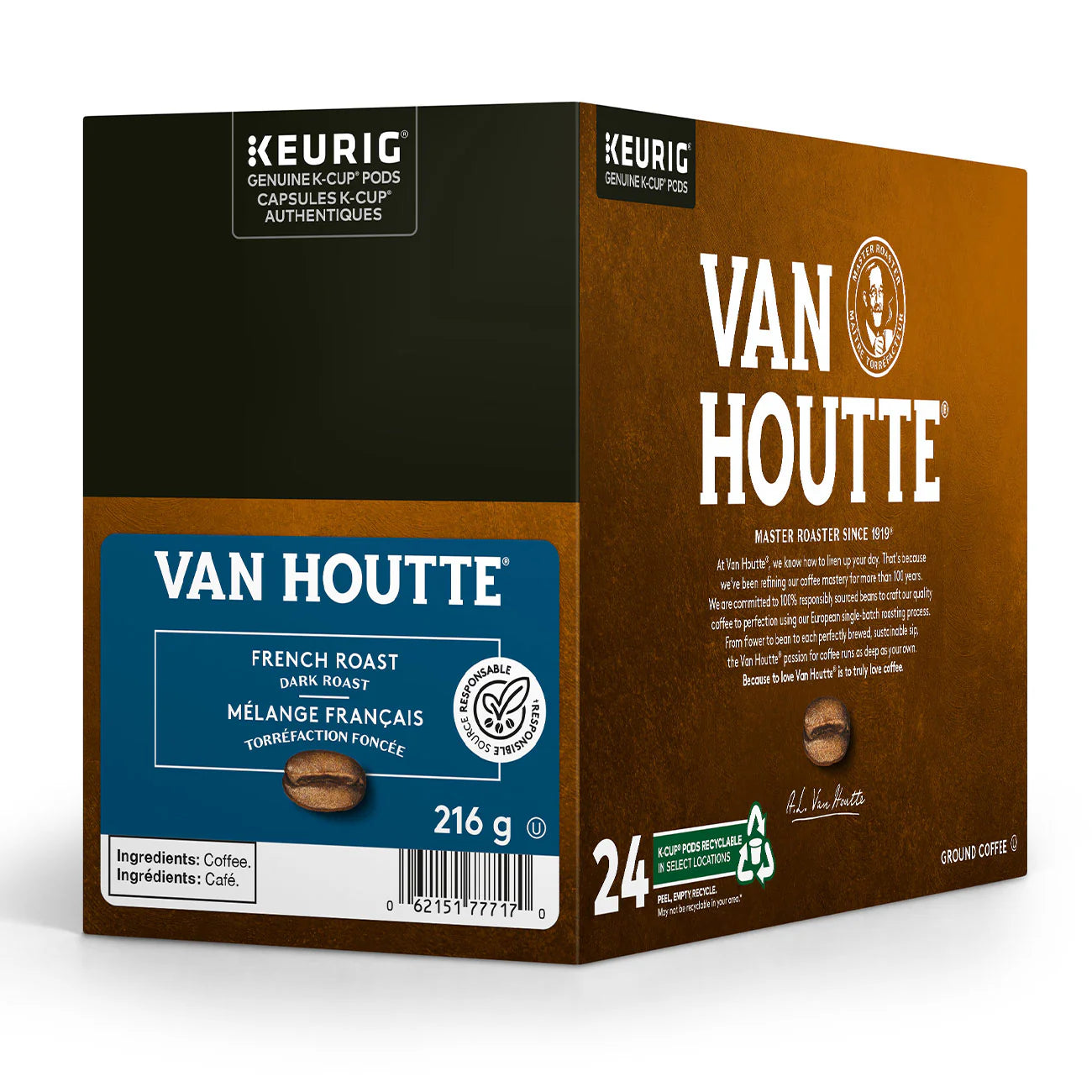 VAN HOUTTE K CUP FRENCH ROAST DARK 24 CT