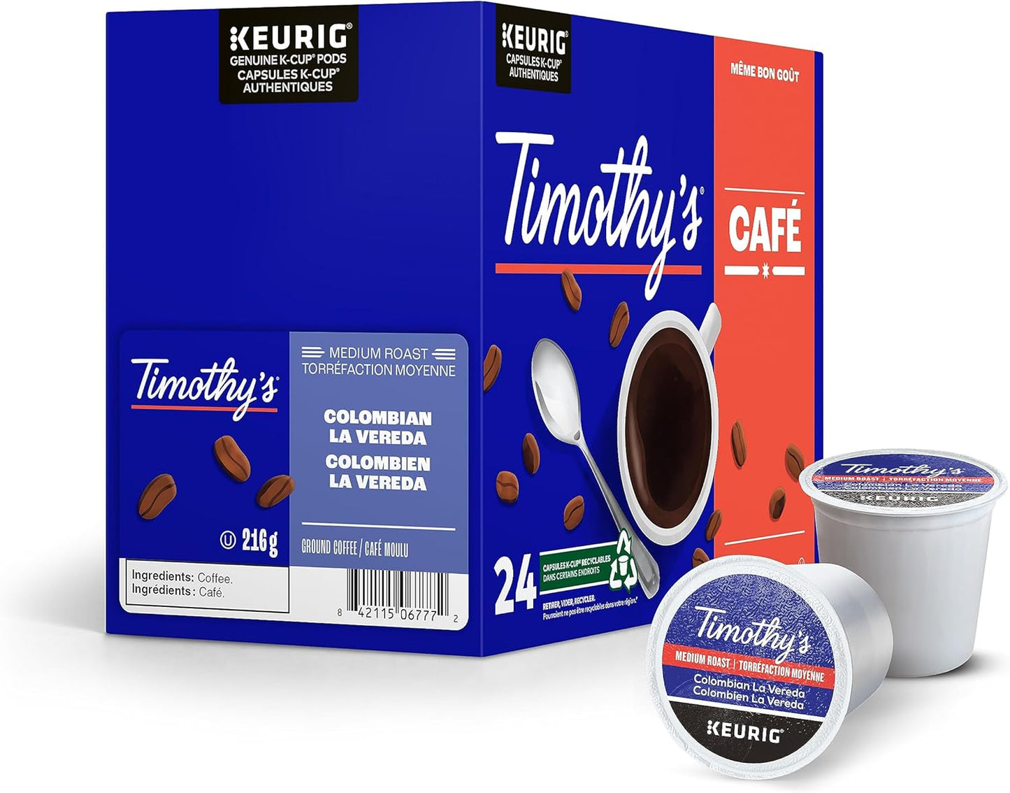 TIMOTHY'S K CUP MED RST COL LA VEREDA 24 CT